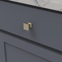 Brownstone Collection Knob 1-1/8'' Square Champagne Bronze Finish B077458-CBZ