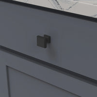 Brownstone Collection Knob 1-1/8'' Square Matte Black Finish B077458-MB
