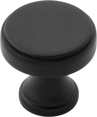 Brownstone Collection Knob 1-1/4'' diam Matte Black Finish B077459-MB