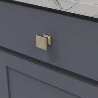 Brownstone Collection Knob 1-3/8'' Square Champagne Bronze Finish B077460-CBZ