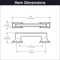 Brownstone Collection Pull 3'' & 3-3/4'' cc Champagne Bronze Finish B077461-CBZ