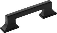Brownstone Collection Pull 3'' & 3-3/4'' cc Matte Black Finish B077461-MB