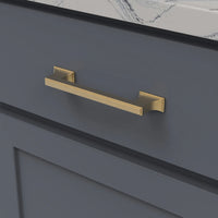 Brownstone Collection Pull 5-1/16'' cc Brushed Golden Brass Finish B077462-BGB