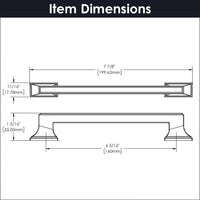 Brownstone Collection Pull 6-5/16'' cc Champagne Bronze Finish B077463-CBZ