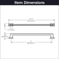 Brownstone Collection Pull 12'' cc Polished Nickel Finish B077465-14
