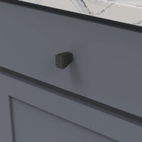 Belleclaire Collection Knob 1'' x 7/8'' Matte Black Finish B077493-MB