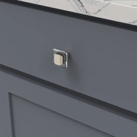 Belleclaire Collection Knob 1-1/4'' Square Polished Nickel Finish B077497-14