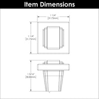 Belleclaire Collection Knob 1-1/4'' Square Polished Nickel Finish B077497-14