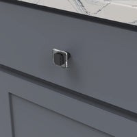 Belleclaire Collection Knob 1-1/4'' Square Matte Black Finish B077497-MB