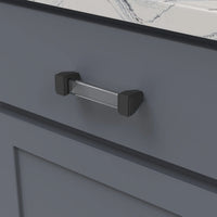 Belleclaire Collection Pull 3-3/4'' cc Crysacrylic with Matte Black Finish B077503-MB