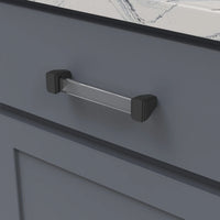 Belleclaire Collection Pull 5-1/16'' cc Crysacrylic with Matte Black Finish B077504-MB