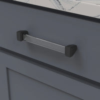 Belleclaire Collection Pull 6-5/16'' cc Crysacrylic with Matte Black Finish B077505-MB