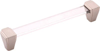 Belleclaire Collection Pull 6-5/16'' cc Crysacrylic with Satin Nickel Finish B077505-SN