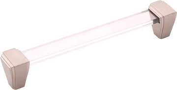 Belleclaire Collection Pull 6-5/16'' cc Crysacrylic with Satin Nickel Finish B077505-SN