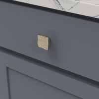 Sandrine Collection Knob 1-3/8'' Square Champagne Bronze Finish B077512-CBZ