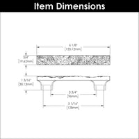 Sandrine Collection Pull 3-3/4'' & 5-1/16'' (128mm) cc Champagne Bronze Finish B077514-CBZ