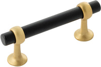 Ostia Collection Pull 3'' cc Matte Black and Brushed Golden Brass Finish B077522-MBBGB