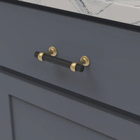 Ostia Collection Pull 3'' cc Matte Black and Brushed Golden Brass Finish B077522-MBBGB