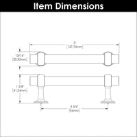 Ostia Collection Pull 3-3/4'' cc Satin Nickel Finish B077523-SN