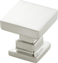 Brighton Collection Knob 1'' Square Satin Nickel Finish B077890SN