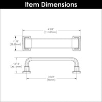 Brighton Collection Pull 3-3/4'' cc Brushed Golden Brass Finish B077893BGB