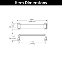 Brighton Collection Pull 5-1/16'' cc Satin Nickel Finish B077894SN