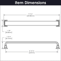 Brighton Collection Pull 8-13/16'' cc Satin Nickel Finish B077897SN