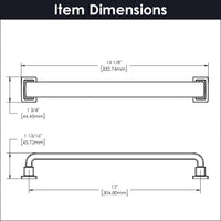 Brighton Collection Appliance Pull 12'' cc Satin Nickel Finish B077898SN