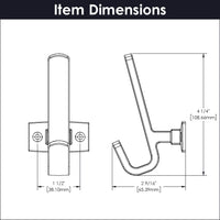Brighton Collection Hook 1-1/2'' cc Satin Nickel Finish B077900SN