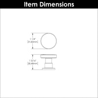 Urbane Collection Knob 1-1/4'' diam Satin Nickel Finish B077944SN