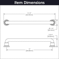 Urbane Collection Appliance Pull 12'' cc Satin Nickel Finish B077952SN