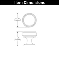 Reserve Collection Knob 1-1/4'' diam Brushed Golden Brass with Brown Leather Finish B077977LRBGB