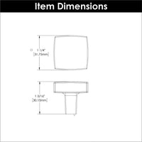 Coventry Collection Knob 1-1/4'' Square Polished Nickel Finish B07798614