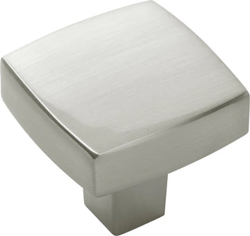 Coventry Collection Knob 1-1/4'' Square Satin Nickel Finish B077986SN
