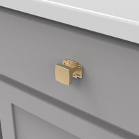 Coventry Collection Knob Backplate 1-3/4'' x 1-1/4'' Brushed Golden Brass Finish B077995BGB