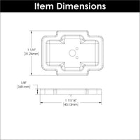 Coventry Collection Knob Backplate 1-3/4'' x 1-1/4'' Brushed Golden Brass Finish B077995BGB