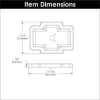 Coventry Collection Knob Backplate 1-3/4'' x 1-1/4'' Satin Nickel Finish B077995SN
