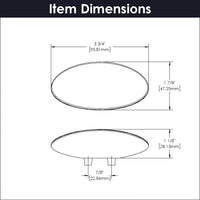 Bijou Grata Collection Pull 3-3/4'' x 1-78'' Oval Satin Nickel Finish B078768-SN