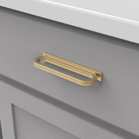 Corsa Collection Pull 3'' & 3-3/4'' cc Brushed Golden Brass Finish B078785BGB