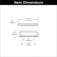 Corsa Collection Pull 3'' & 3-3/4'' cc Satin Nickel Finish B078785SN