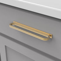 Corsa Collection Pull 5-1/16'' & 6-5/16'' (160mm) cc Brushed Golden Brass Finish B078786BGB