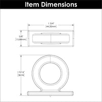 Corsa Collection Ring Knob 1-3/4'' x 5/8'' Brushed Golden Brass Finish B078787BGB