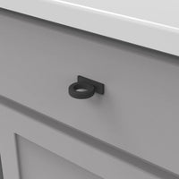 Corsa Collection Ring Knob 1-3/4'' x 5/8'' Matte Black Finish B078787MB
