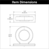 Corsa Collection Ring Knob 1-3/4'' x 5/8'' Matte Black Finish B078787MB