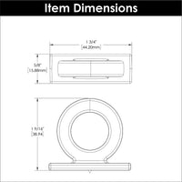 Corsa Collection Ring Knob 1-3/4'' x 5/8'' Satin Nickel Finish B078787SN