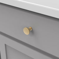 Anders Collection Knob 1-1/4'' diam Brushed Golden Brass Finish B078788BGB