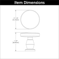 Anders Collection Knob 1-1/4'' diam Matte Black Finish B078788MB