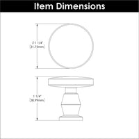 Anders Collection Knob 1-1/4'' diam Satin Nickel Finish B078788SN