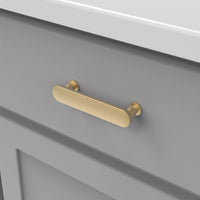 Anders Collection Pull 3-3/4'' cc Brushed Golden Brass Finish B078789BGB
