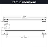 Brownstone Collection Appliance Pull 18'' cc Satin Nickel Finish B078831-SN